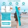Strandparaplu met verankerende parasol marktparaplu tuinparaplu kantelbaar voor buiten blauw 5