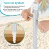 Strandparaplu met verankerende parasol marktparaplu tuinparaplu kantelbaar voor buiten blauw 7