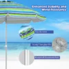 Strandparaplu met verankerende parasol marktparaplu tuinparaplu kantelbaar voor buiten blauw + groen 6