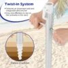 Strandparaplu met verankerende parasol marktparaplu tuinparaplu kantelbaar voor buiten blauw + groen 7
