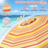 Strandparaplu met verankerende parasol marktparaplu tuinparaplu kantelbaar voor buiten rood + geel 3