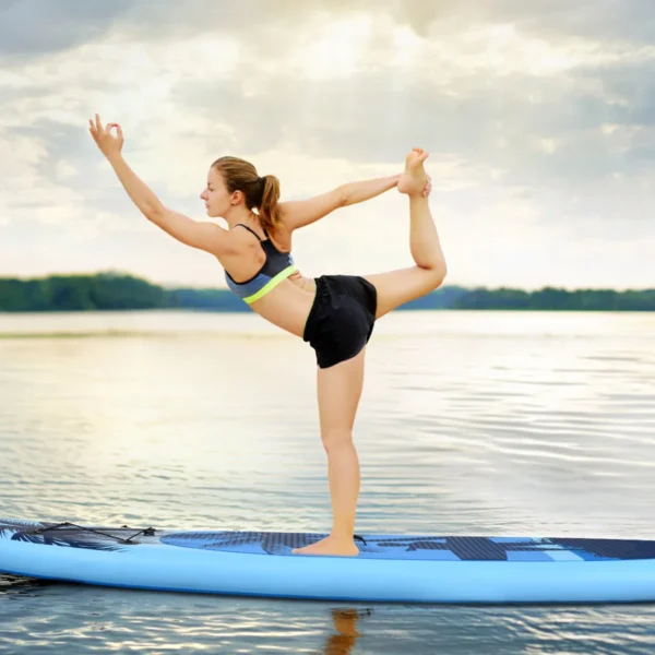 Sup board opblaasbaar stand up board paddle board blauw l 4