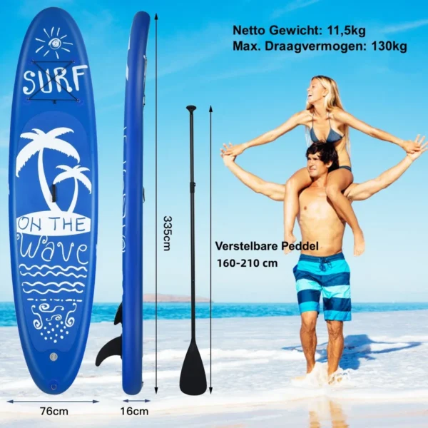 Sup board opblaasbaar stand up board paddle board navy l 3