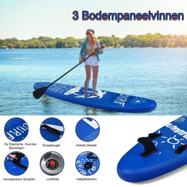Sup board opblaasbaar stand up board paddle board navy m 5