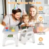 Tafel en stoel voor kinderen met schattig dinosaurus ontwerp bureau en stoel voor activiteiten met opbergbakje en constructiespelletjes 4