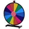 Tafelblad draaiend prijswiel bewerkbaar kleurenprijswiel van fortuin regenboog prijswiel met stevige metalen voet 60cm 2