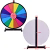 Tafelblad draaiend prijswiel bewerkbaar kleurenprijswiel van fortuin regenboog prijswiel met stevige metalen voet 60cm 4