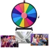 Tafelblad draaiend prijswiel bewerkbaar kleurenprijswiel van fortuin regenboog prijswiel met stevige metalen voet 60cm 6
