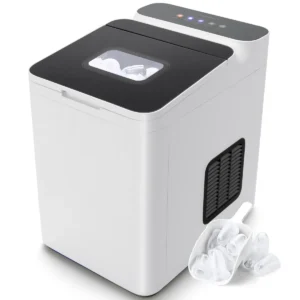 Tegenaanrecht ijsmaker ijsblokjesmachine met warmte isolatie 15 kg dagelijkse opbrengst 6 min snelle cyclus auto reinigen wit 1