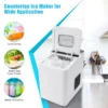 Tegenaanrecht ijsmaker ijsblokjesmachine met warmte isolatie 15 kg dagelijkse opbrengst 6 min snelle cyclus auto reinigen wit 6