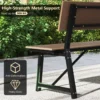 Terrasbank voor 4 personen 183 cm extra lange bank met weerbestendige zitting zitplaatsen voor tuin veranda bruin 5