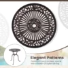Terrastafel van gegoten aluminium 61 cm ronde tafel met gat voor parasol en onderste plank aantrekkelijke bistrotafel voor veranda tuin 6