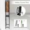 Toiletkast vrijstaand badkamerrek met dubbele deur wasmachinerek toiletrek wc kast bovenkast verstelbare plankplaat 60 x 24 x 172 cm 5