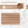 Toiletmat van hips hout design badmat bestand tegen een belasting tot 150 kg antislip badmat waterdichte saunamat/binnen/buiten bruin 3