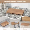 Toiletmat van hips hout design badmat bestand tegen een belasting tot 150 kg antislip badmat waterdichte saunamat/binnen/buiten bruin 7