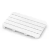 Toiletmat van hips hout design badmat bestand tegen een belasting tot 150 kg antislip badmat waterdichte saunamat/binnen/buiten wit 2