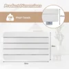 Toiletmat van hips hout design badmat bestand tegen een belasting tot 150 kg antislip badmat waterdichte saunamat/binnen/buiten wit 3
