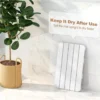 Toiletmat van hips hout design badmat bestand tegen een belasting tot 150 kg antislip badmat waterdichte saunamat/binnen/buiten wit 6