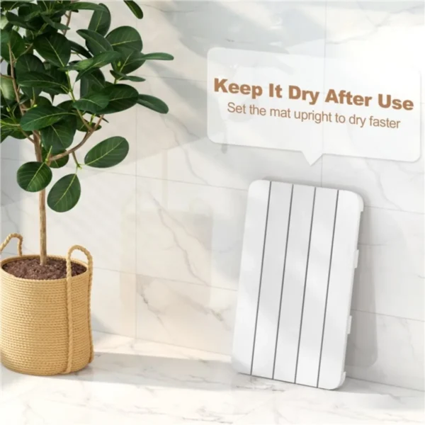 Toiletmat van hips hout design badmat bestand tegen een belasting tot 150 kg antislip badmat waterdichte saunamat/binnen/buiten wit 6