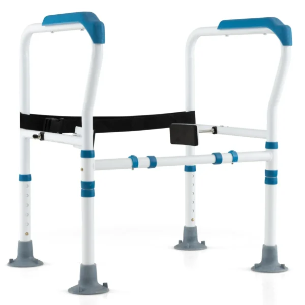 Toiletsteunframe voor senioren en gehandicapten wc steun met handgreep 6 voudig in hoogte verstelbaar met antislip voeten 2