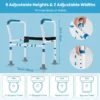 Toiletsteunframe voor senioren en gehandicapten wc steun met handgreep 6 voudig in hoogte verstelbaar met antislip voeten 3