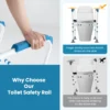 Toiletsteunframe voor senioren en gehandicapten wc steun met handgreep 6 voudig in hoogte verstelbaar met antislip voeten 6