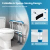 Toiletsteunframe voor senioren en gehandicapten wc steun met handgreep 6 voudig in hoogte verstelbaar met antislip voeten 7