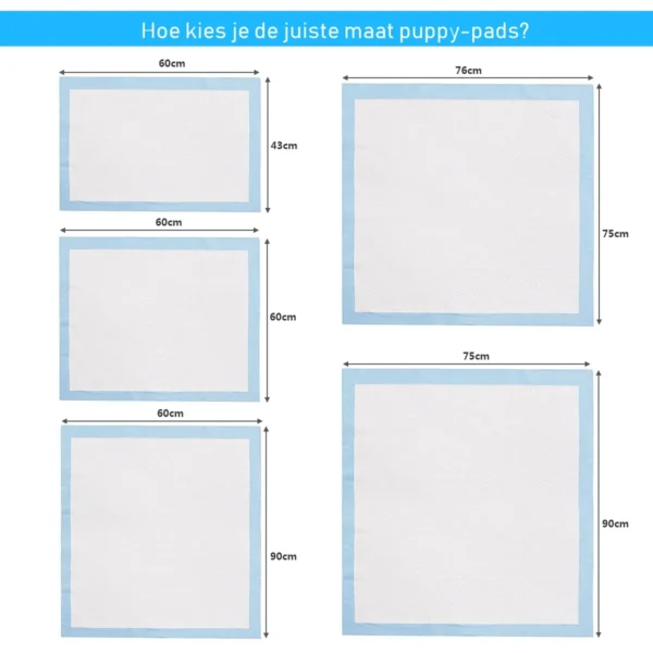 Trainingsmat voor honden lekvrij 5 laags design puppy onderlegger hygiënische onderleggers wegwerppads pipi pads (150 stuks) 3