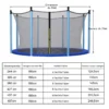 Trampoline veiligheidsnet vervanging beschermende netten met dubbel gekoppelde rits & beschermende gespen diameter 305 cm 4