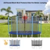 Trampoline veiligheidsnet vervanging beschermende netten met dubbel gekoppelde rits & beschermende gespen diameter 366 cm 7