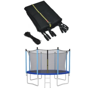Trampoline veiligheidsnet vervanging beschermende netten met dubbel gekoppelde rits & beschermende gespen diameter 427 cm 1
