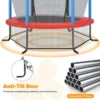 Trampoline voor kinderen kleuter trampoline met veilige bescherming net en spring pad binnen en buiten recreatieve trampoline blauw 5