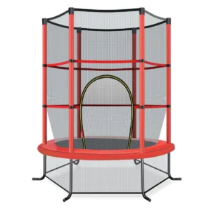 Trampoline voor kinderen kleuter trampoline met veilige bescherming net en spring pad binnen en buiten recreatieve trampoline rood 1