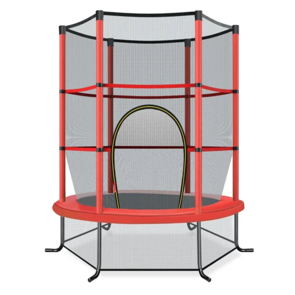 Trampoline voor kinderen kleuter trampoline met veilige bescherming net en spring pad binnen en buiten recreatieve trampoline rood 1