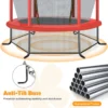 Trampoline voor kinderen kleuter trampoline met veilige bescherming net en spring pad binnen en buiten recreatieve trampoline rood 5