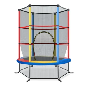 Trampoline voor kinderen kleuter trampoline met veilige bescherming net en spring pad binnen en buiten recreatieve trampoline veelkleurig 1