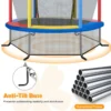Trampoline voor kinderen kleuter trampoline met veilige bescherming net en spring pad binnen en buiten recreatieve trampoline veelkleurig 5