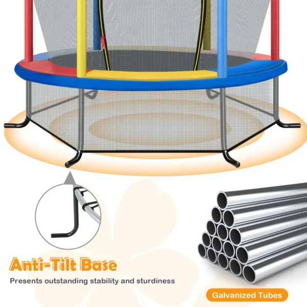 Trampoline voor kinderen kleuter trampoline met veilige bescherming net en spring pad binnen en buiten recreatieve trampoline veelkleurig 5