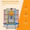 Trampoline voor kinderen kleuter trampoline met veilige bescherming net en spring pad binnen en buiten recreatieve trampoline veelkleurig 7