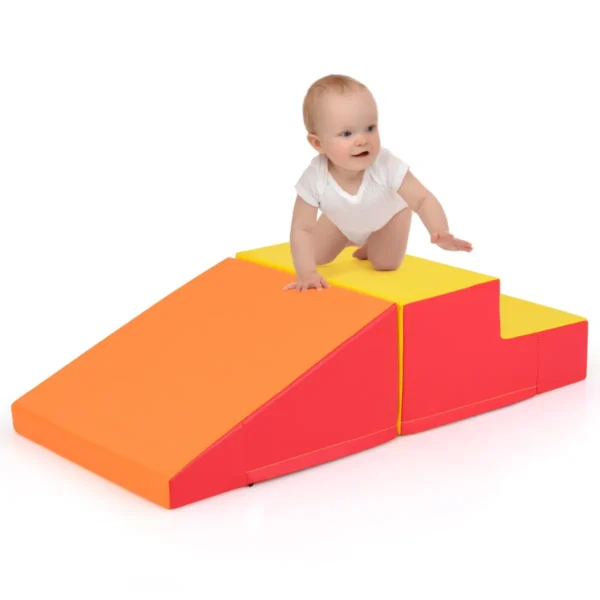 Trap en glijbaan voor baby's en peuters zachte speelset voor kinderen zachte schuimblokken voor actief binnenshuis spelen 1
