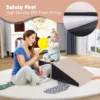 Trap en glijbaan voor baby's en peuters zachte speelset voor kinderen zachte schuimblokken voor actief binnenshuis spelen beige+grijs 5