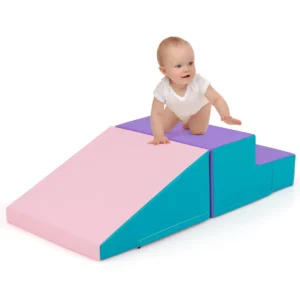 Trap en glijbaan voor baby's en peuters zachte speelset voor kinderen zachte schuimblokken voor actief binnenshuis spelen kleurrijk 1