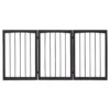 Traphekje opvouwbaar honden kinderen barrier deur veiligheidspoort 160 x 1,2 x 76 cm bruin 1