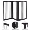 Traphekje opvouwbaar honden kinderen barrier deur veiligheidspoort 160 x 1,2 x 76 cm bruin 4