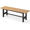 Tuinbank weerbestendig 2 zitsbank all weather parkbank van hdpe terrasbank zonder rugleuning voor tuin park balkon (bruin) 1