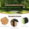 Tuinbank weerbestendig 2 zitsbank all weather parkbank van hdpe terrasbank zonder rugleuning voor tuin park balkon (bruin) 5