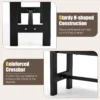 Tuinbank weerbestendig 2 zitsbank all weather parkbank van hdpe terrasbank zonder rugleuning voor tuin park balkon (bruin) 6