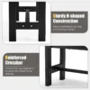 Tuinbank weerbestendig 2 zitsbank all weather parkbank van hdpe terrasbank zonder rugleuning voor tuin park balkon (grijs) 6