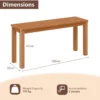 Tuinbank weerbestendig 2 zitsbank zonder rugleuning houten bank tot 150 kg parkbank van massief hout krukbank buiten 100 x 30 x 47 cm 3