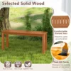 Tuinbank weerbestendig 2 zitsbank zonder rugleuning houten bank tot 150 kg parkbank van massief hout krukbank buiten 100 x 30 x 47 cm 4